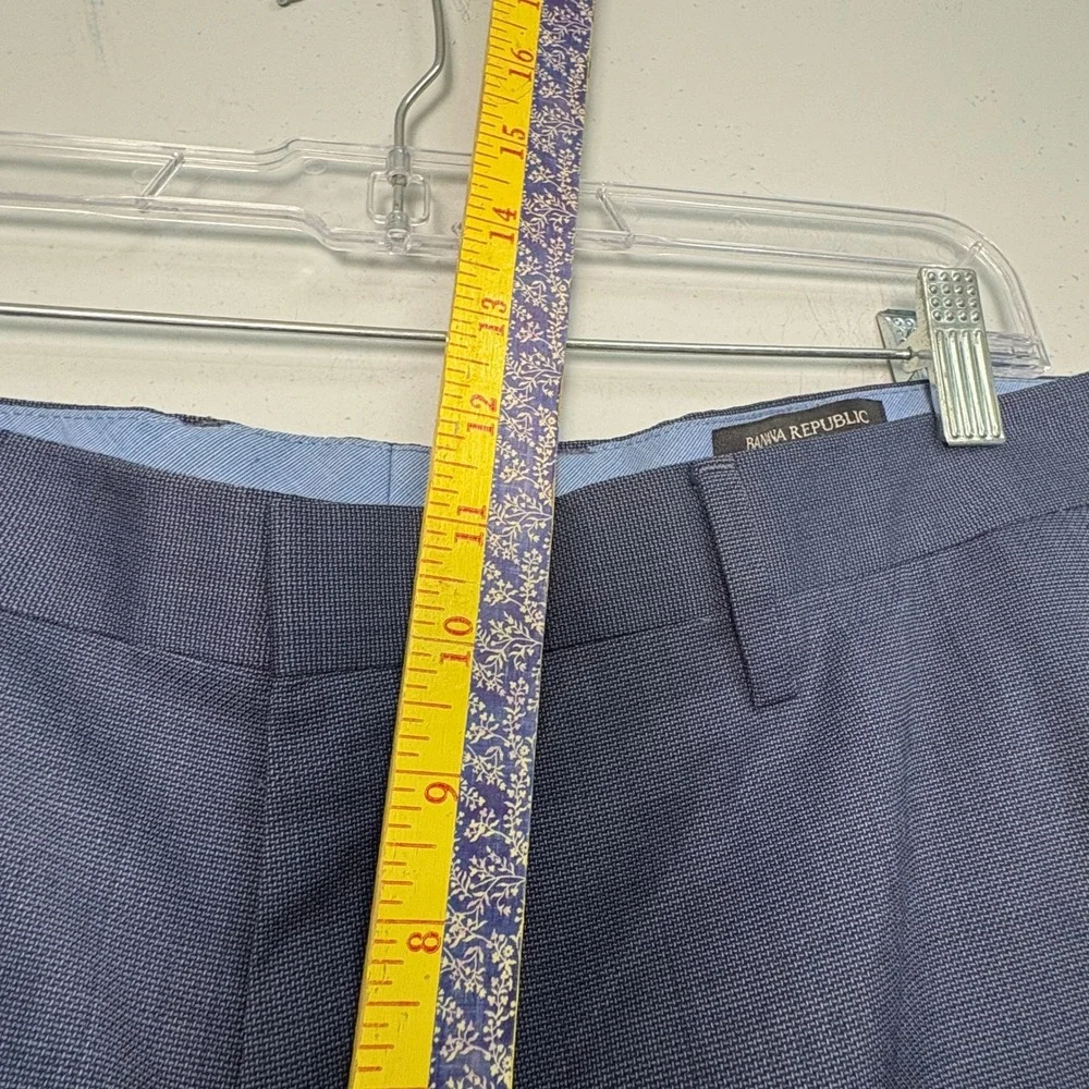 Banana Republic Mens Blue 100% Wool Tailored Slim Fit Trouser Dress Pants 36x30